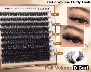DIY Lash Extension 30P 40P 50P 100P 200P Manga Cluster Lashes 200pcs Clusters Fluffy D Curl 10 18mm Cashmere Fan Eyelashes