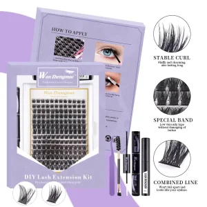 DIY Lash Kit Segment Eyelash 30D 40D Individual Cluster Fans Knot Free Lashes DIY Eyelash Extension