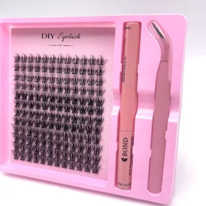 DIY Segmented Eyelash Extension Lashes Segments Fan Eyelashes Natural 3D Volume Lash Kit