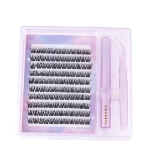 DIY Self Graft Lash Kit Mixed Length Wispy Fluffy Segment Individual Lash Book Private Label Cluster Eyelashes