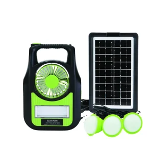 DT 9032 Solar Electric Fan Outdoor Table Fan with Led Light Solar Fan with Led Working Light