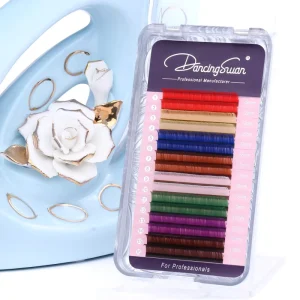 DancingSwan 0.03 0.05 0.07 Curl Russian Mink Eyelashes Cruelty Free Vegan Lashes Color Lashes Extension