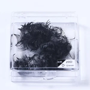 DancingSwan Korean PBT Fibers 3d 4d 5d 6d Long Stem 0.07mm Premade Volume Fans Eyelash Extensions