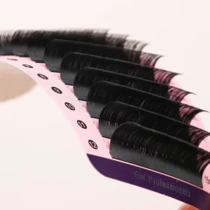 DancingSwan Natural Long Silk Volume Eyelash Cashmere Matte Black Easy Fan Lash Extensions Supplier