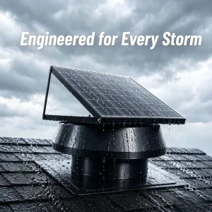 Day Night Working 40W 14 Inch Solar Attic Fan AC DC Hybrid Roof Vent Fan with IP68 Brushless Motor