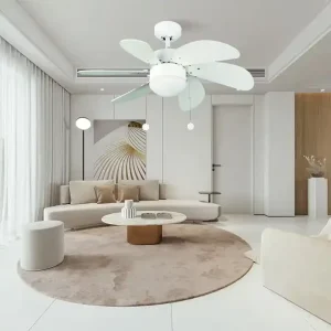 Decoration Home Bedroom Factory 6 Blades 52 Inch Fan Ceiling White Slient Design Ceiling Fans With Light