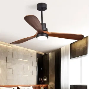 Decorative Living Room Remote Control Silent Solid Wood Multifunction Fan Light Led Ceiling Fan With Chandelier Lighting