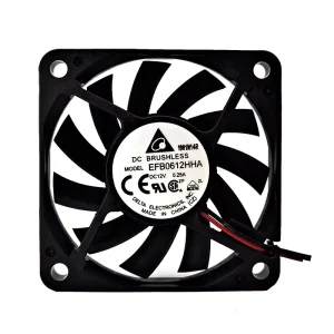 Delta EFB0612HHA Industrial Axial Flow Fan 12V DC 0.25A Ball Bearing Plastic Blades 60*60*10mm Electric Customizable ODM