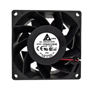 Delta FFB0812SHE 12V DC 0.87A Ball Bearing 80*80*38mm 4900RPM 68.51CFM Electric Plastic Blade Axial Flow Exhaust Fan OEM ODM