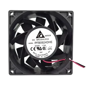 Delta PFB0924DHE 24V DC Ball Bearing Axial Flow Industrial Ventilation Fan OEM ODM 92*92*38mm 8000RPM 175.03CFM Electric Plastic
