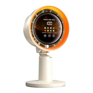 Desktop Mini Fan Brushless Motor Smart Digital Display Quiet High Wind Speed Clip-On USB-Powered App-Controlled Outdoor Car RV