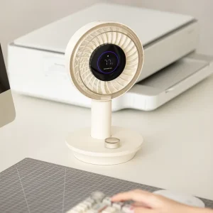 Desktop USB Fan Oscillation Wind Speed 1 100 Level Table Fan Adjustable 4000mah Battery Rechargeable Desk Fan