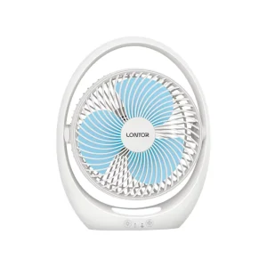 Digital 5 Inch 2400mAh Battery powered Table Fan for Car & Outdoor Use Portable Plastic Design Replaceable Lithium Battery LED