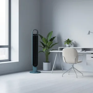 Digital Air Circulating Smart WiFi & for Speaker Bladeless Low Noise Household Plastic Portable Tower Fan