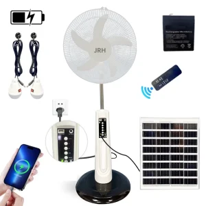 Digital Display Outdoor Charging AC DC 9V Rechargeable Solar Powered Fan for Solar Home System Solar Fan