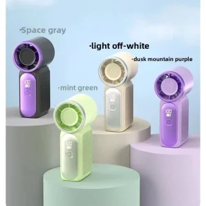 Digital Display Turbo Handheld Fan USB Rechargeable Portable Cooling Fan Outdoor Travel Car Wedding Gift HandHeld Air Cooler Fan