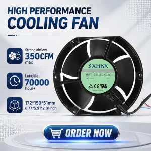 Direct Sale DC Brushless Axial Cooling Fan Iron Frame 17251 Series High Performance Electric Energy Storage ODM