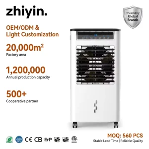 Direct Sale Quiet High Performance 1 Gallon 80W Household Smart Air Cooler With Ionizer for Yoga Studio and Classroom