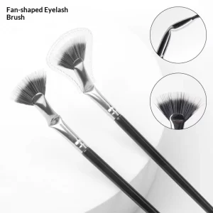 Disposable Makeup Brush Double layer Soft Hair Flat Head Eyebrow Fan Brush Angle Eyeliner Eyelash Brush
