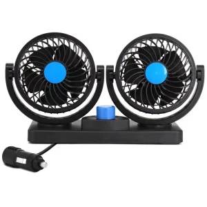 Double Head 360 Degree Adjustable Rotation Portable Car Tuobo air Cooling Fan Fans