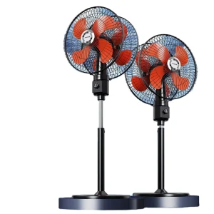 Double headed Electric Mixed Flow Fan Stainless Steel Blades 360 degree Rotation 18 inch Double sided Wall mounted Axial Fan