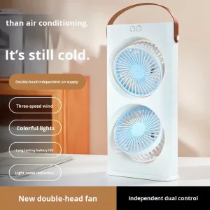 Double headed Light Fan Circulating Fan Cooler Office Dormitory Fan