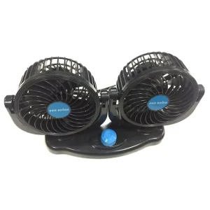 Dual Double Car Interior Fans Adjustable 360 Degree Rotation 12V Car Air Cooling Summer Fan