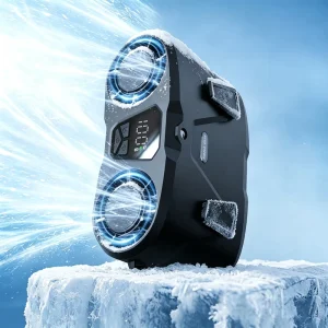 Dual Duct ITC Ice Cooling Portable Fan Rechargeable Waist Wearable 9000mAh Large with Light Summer Outdoor Home Air Cooling