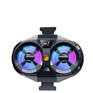 Dual Fan Mobile Phone Cooler Digital Display Advanced Radiator Technology Home Use Clip Fix Mount ABS for for Compatible