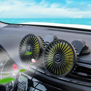 Dual Head Car Fan 5V Interior Accessories Cooling Fan air Cooler Vent DC USB Adjustable Desktop Fans Accesorios Para Automovil