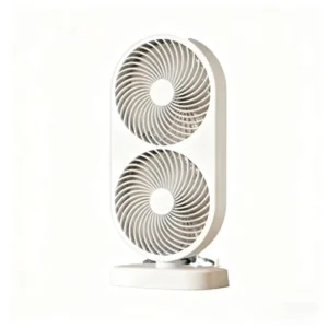 Dual Head Portable Desktop Fan Brushless Motor Touch Control Rechargeable Oscillating Cooling Quiet Operation 40h Runtime