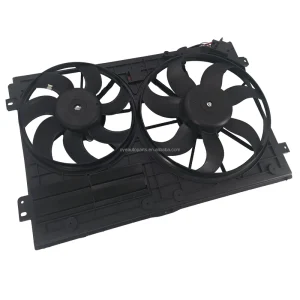 Dual Radiator Fan Assembly VW3115114 1K0121205AD9B9 1K0959455ET With Control Module for VW Jetta Direct Replacement