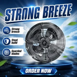 Duct Axial Flow Stainless Steel Exhaust Fan with Two Ball Bearing and 8In Blade Diameter for Greenhouse Air Circulation System