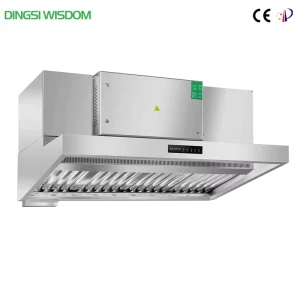 Ductless Cooker Hoods Restaurant ESP Downdraft Hotte Kitchen Heat Exhaust Extractor Commercial Range Hoods with Fan