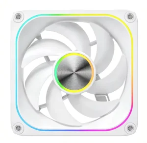 Durable 120mm ARGB Gaming Computer Case Fan with Fluid Bearing PWM Control High Air Volume & Ultra Silent Cooling