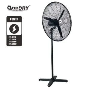 Durable Electric Industrial Pedestal Fan Metal Construction Outdoor Application Cooling Air Circulation Exhaust Fan CB