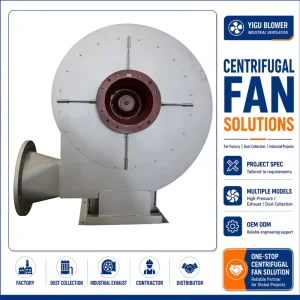 Durable Industrial High Efficiency High Pressure Centrifugal Duct Fan Extractor 12000cfm for Steel Plant Ventilation