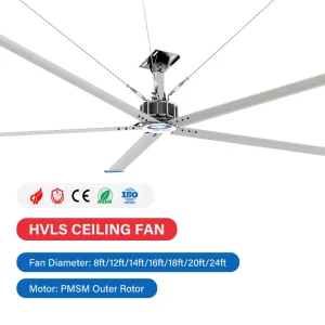 Durable Long Lasting 14 24ft Large Air flow Low Noise HVLS Industrial Big Ceiling Fans for Factory Workshop Production Line