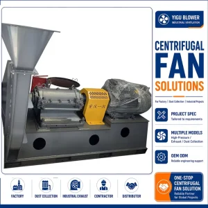 Dust Collector Exhaust Centrifugal Fan Industrial Ventilation Blower for Engineering Air Exhaust System Projects