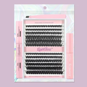 Dusty Rose Petal DIY Cluster Eyelash 66D C Curl 10-14mm Muted Pink Feminine Soft Romantic Bridal Brunch Boho Garden Arch