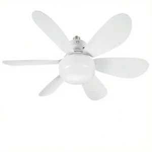 E27 Socket LED Ceiling Fan Light Dimmable Remote Control Low Noise Modern White Removable Blades 3 Speed Ceiling Mounted Fan