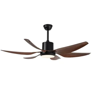 ECOJAS Modern Indoor LED Ceiling Fan Light with Remote Control