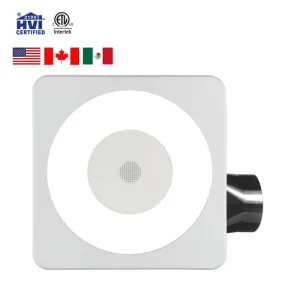 ETL Certified 12 Inch Bathroom Exhaust Fan with Bluetooth Speaker for Toilets and Smoking Rooms