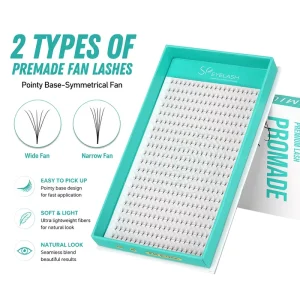 EYELASH 3D 5D 8D 10D Narrow Pointy Base Premade Volume Fans Korean PBT Ultra Light Weight Wispy Loose Fans Lash Extensions