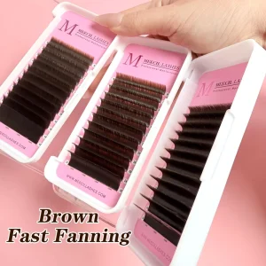 Easy Fan Eyelash Extensions 0.03 0.05mm C CC D Curl Fast Fanning Easy Grafting Soft Lashes No Shedding for Lash Salon
