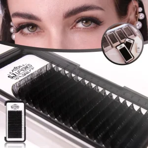 Easy Fan Lashes DCurl 0.05mm 14mm Russian Lashes Natural Look Automatic Blooming Self Fanning Semi Hand Made Eyelashes