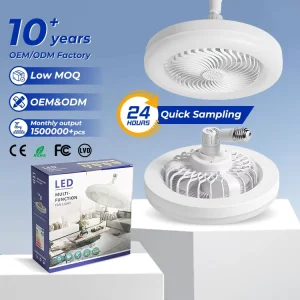 Easy Installation PC ABS Dining Room Living Room Fan Light Remote Control LED Ceiling Fan With Light