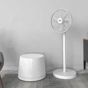 Easy Storage Adjustable Height DC 12V Smart Portable Electric Standing Fan with WiFi Digital Remote Control