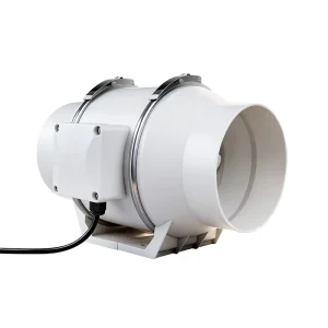 Eayvent ODM OEM 220V Plastic Single Dual Speed Inliner Mixed Flow Duct Fan Linear Inclined Flow Fan HVAC Ventilation Low Noise