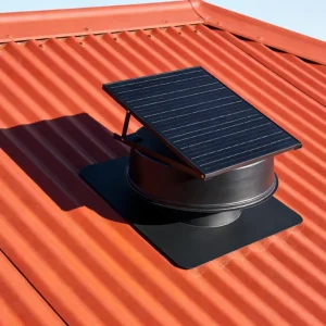 Eco 35W 12-Inch BLDC Solar Roof Industrial Exhaust Fan Vent Energy Efficient Zero Energy Roof Ventilator OEM ODM Aluminum Alloy